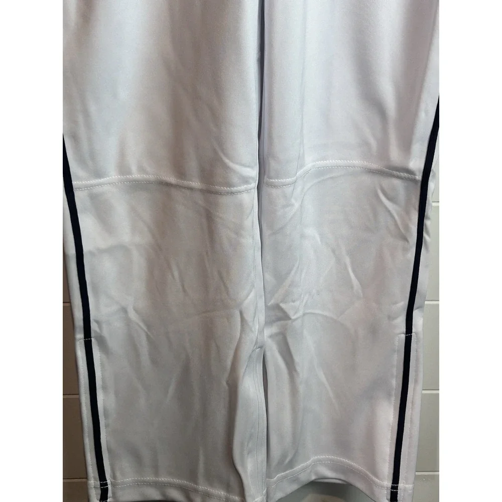 Men's Champro‎ Triple Crown Baseball Pant White w/Navy Stripe Sz Small